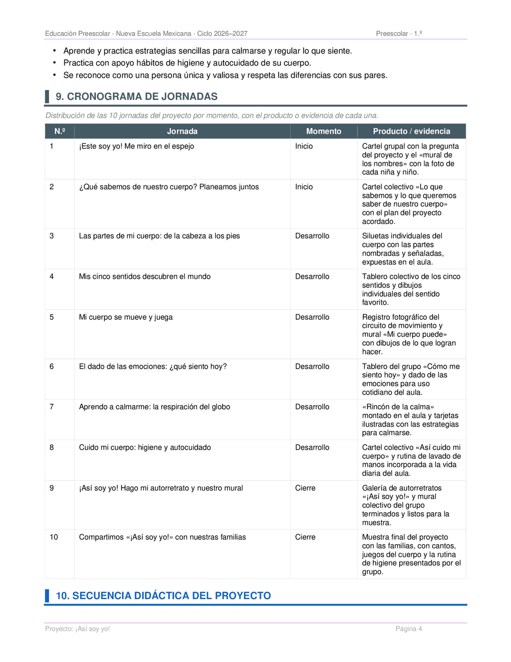 PLANEACIONES PREESCOLAR 1ER GRADO - CICLO ESCOLAR 2026-2027