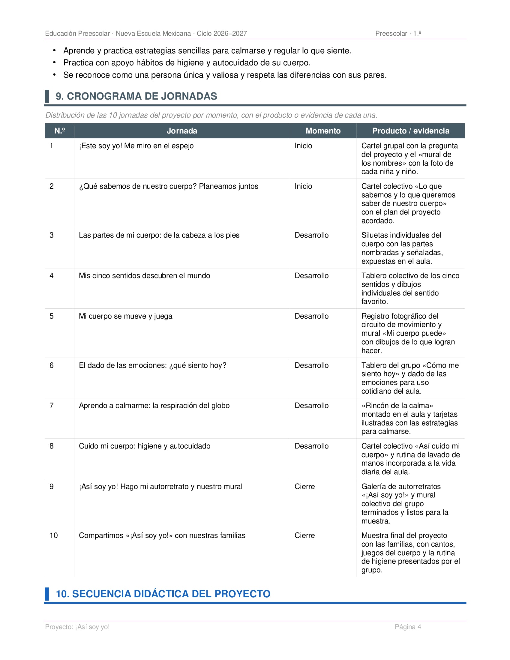 PLANEACIONES PREESCOLAR 1ER GRADO - CICLO ESCOLAR 2026-2027