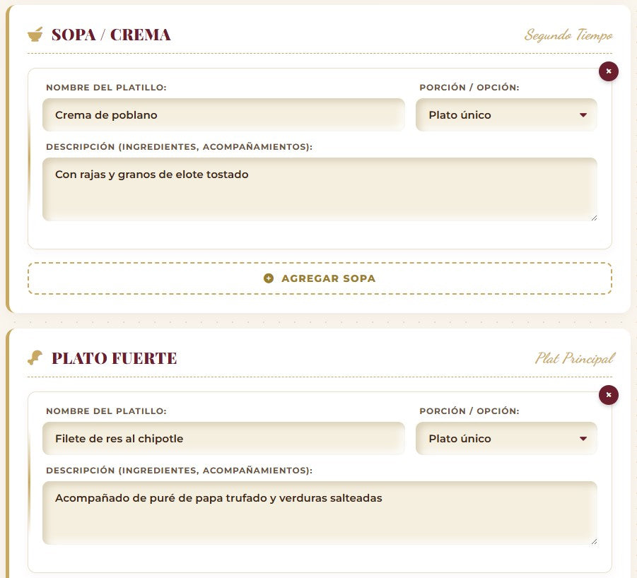 PRESUPUESTO PRO | CATERING & BANQUETES