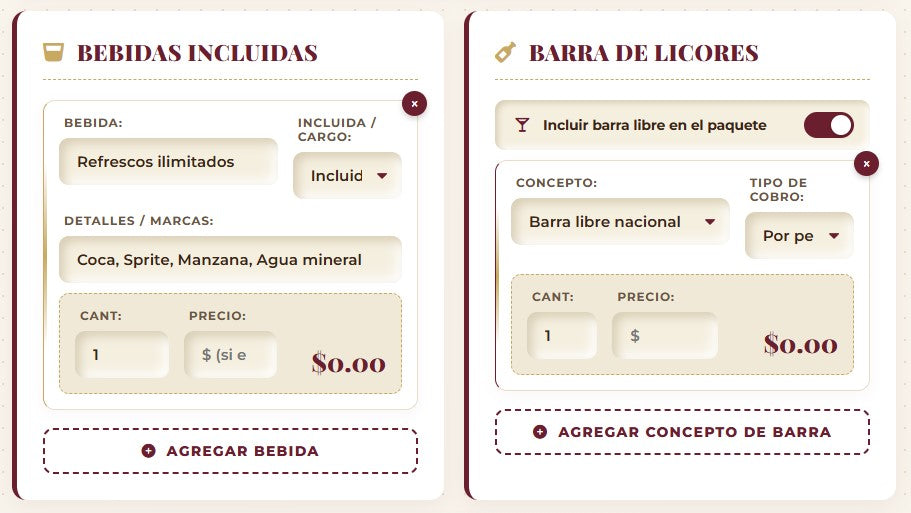 PRESUPUESTO PRO | CATERING & BANQUETES