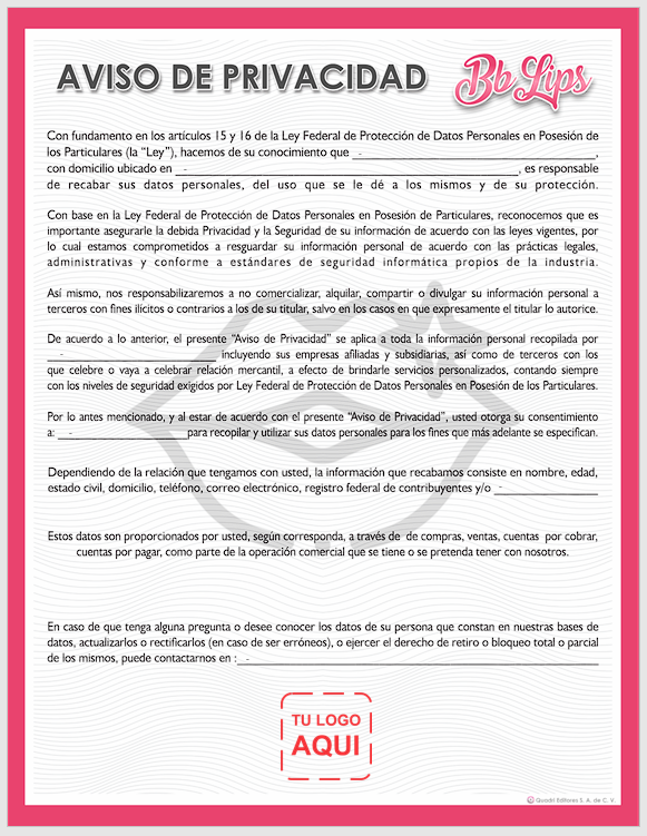 Formatos Imprimibles - BB-Lips