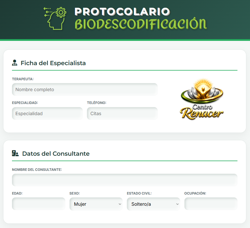 PROTOCOLARIO - BIODESCODIFICACIÓN