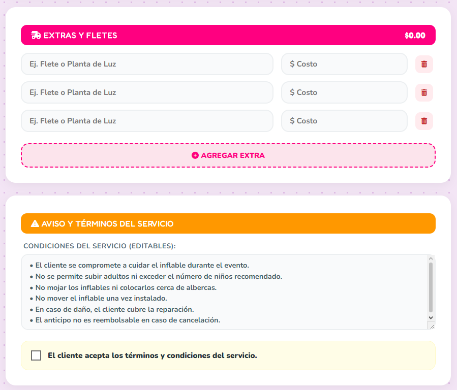 PRESUPUESTO PRO – INFLABLES Y BRINCOLINES