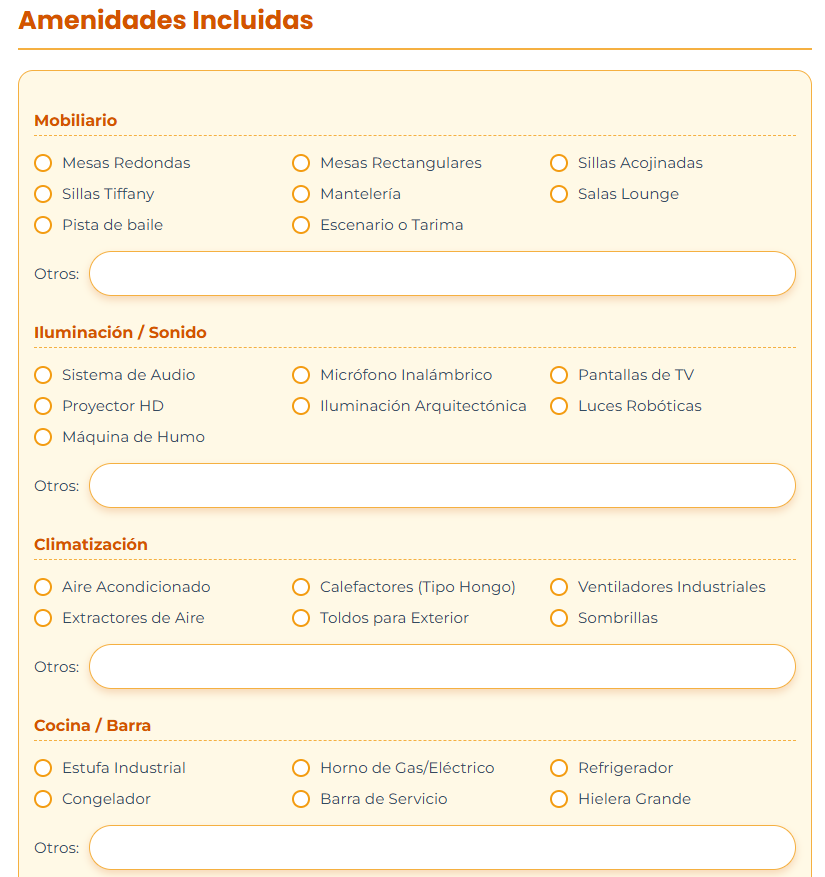 PRESUPUESTO PRO | RENTA DE SALÓNES Y TERRAZAS PARA FIESTAS