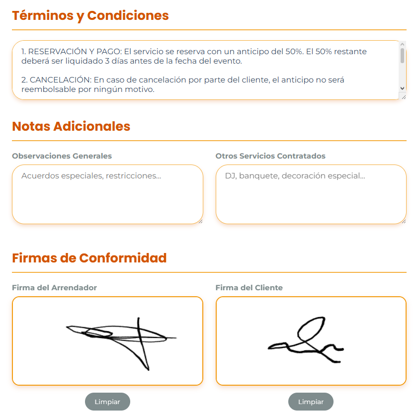 PRESUPUESTO PRO | RENTA DE SALÓNES Y TERRAZAS PARA FIESTAS