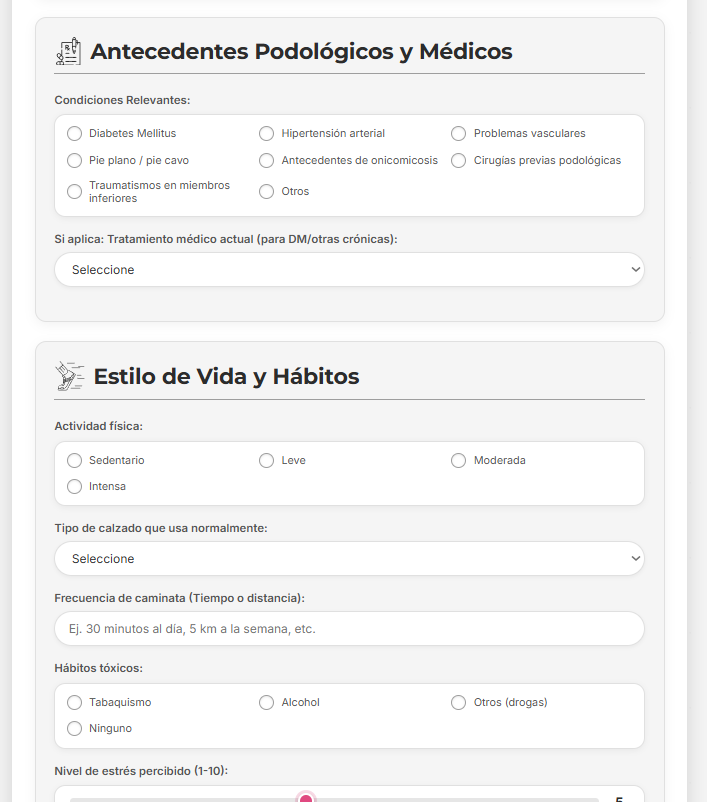 PodologiAPP | Historia Clínica Podológica