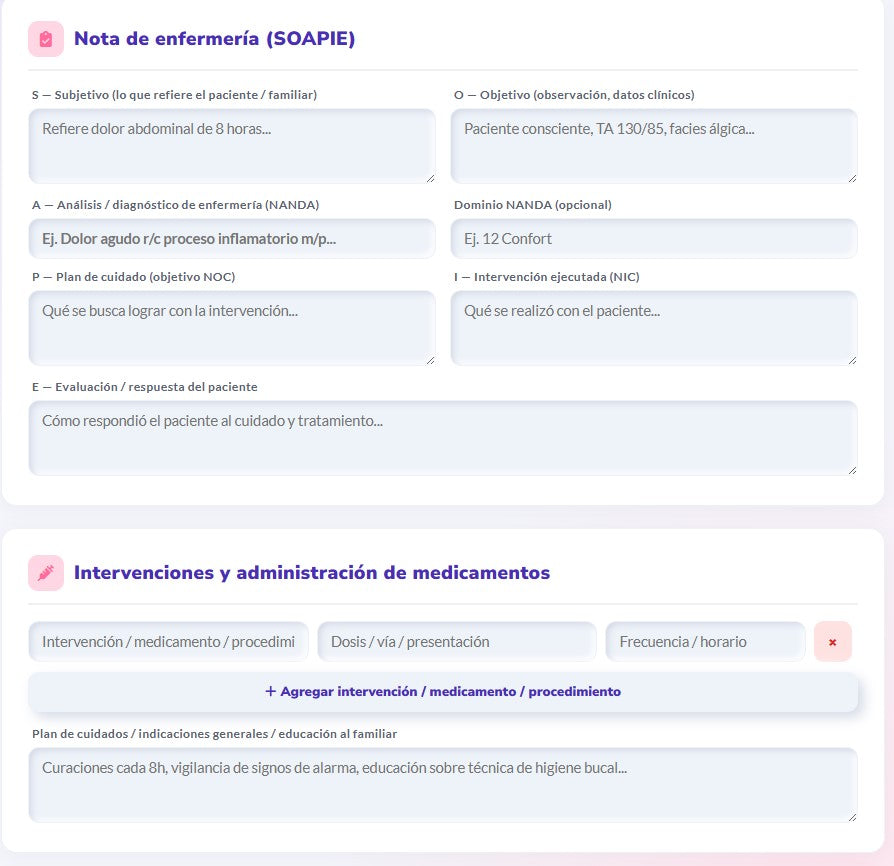 Consulta Práctica | ENFERMERÍA