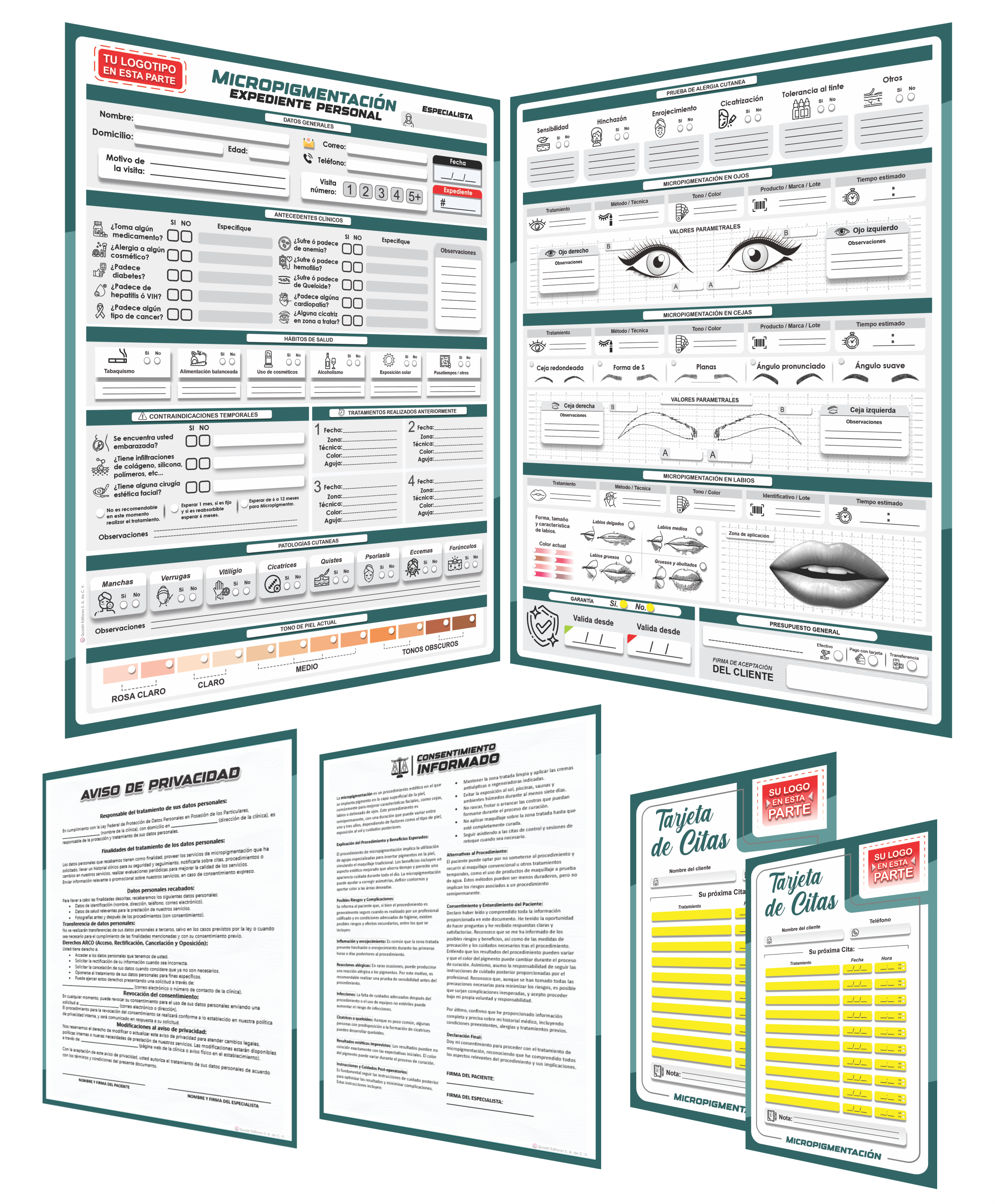 Formatos Imprimibles - Micropigmentación