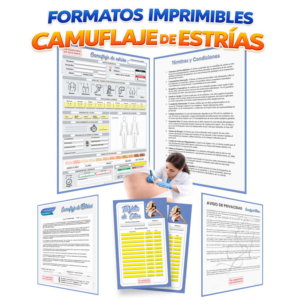 Formatos Imprimibles - Camuflaje de Estrías