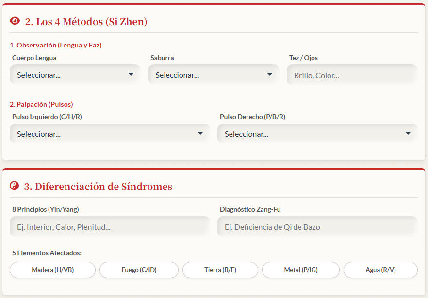 Historia Clínica Acupuntura | Versión Digital