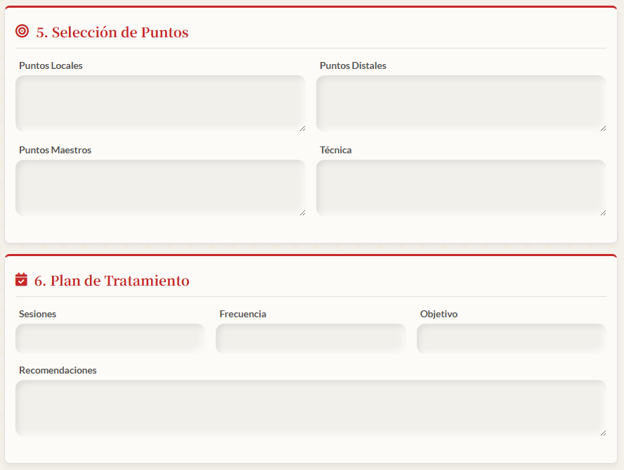 Historia Clínica Acupuntura | Versión Digital