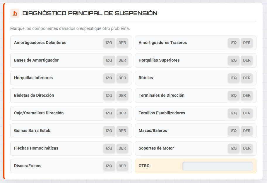 PRESUPUESTO PRO | SUSPENSIONES AUTOMOTRICES