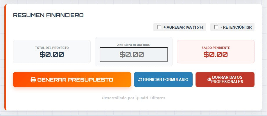 PRESUPUESTO PRO | SUSPENSIONES AUTOMOTRICES