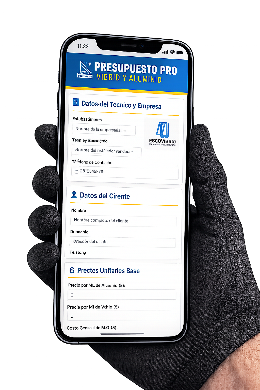 Presupuesto PRO | VIDRIO & ALUMINIO
