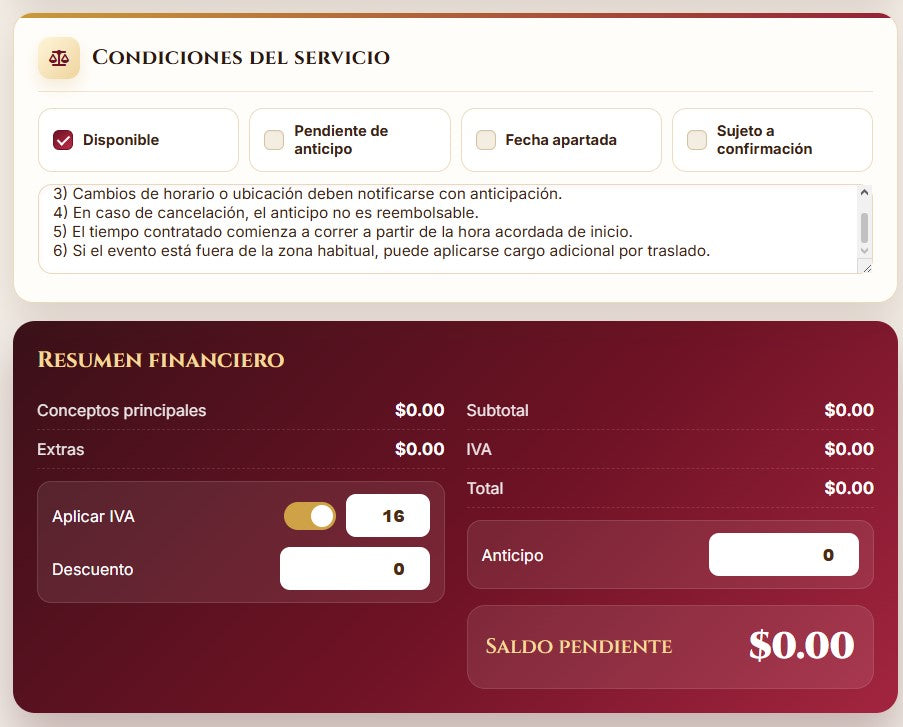 PRESUPUESTO PRO | AGRUPACIÓN DE MARIACHI