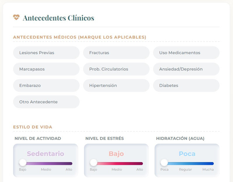 FICHA MASOTERAPIA PRO | HISTORIA CLÍNICA MASAJES