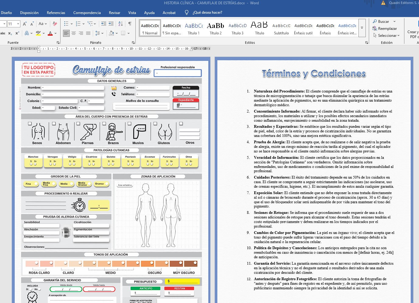 Formatos Imprimibles - Camuflaje de Estrías