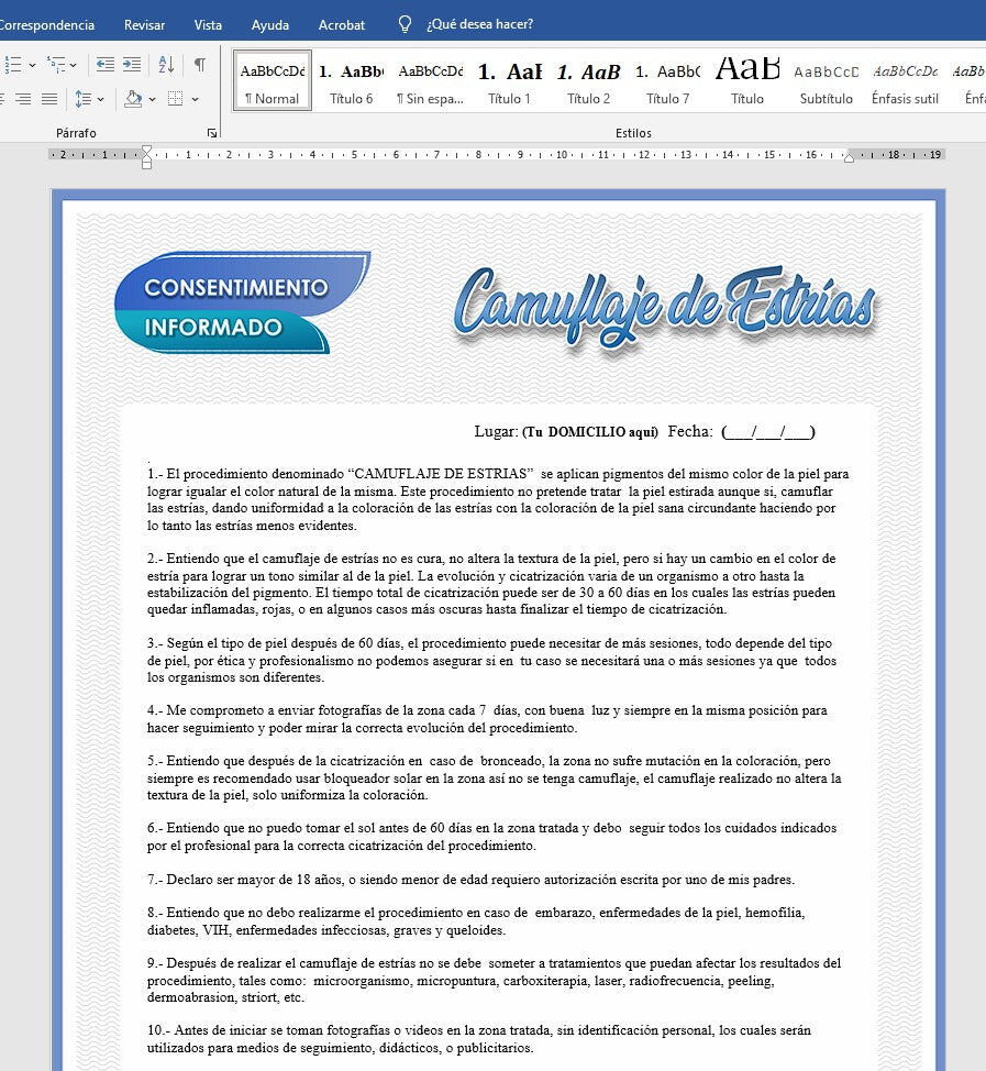 Formatos Imprimibles - Camuflaje de Estrías