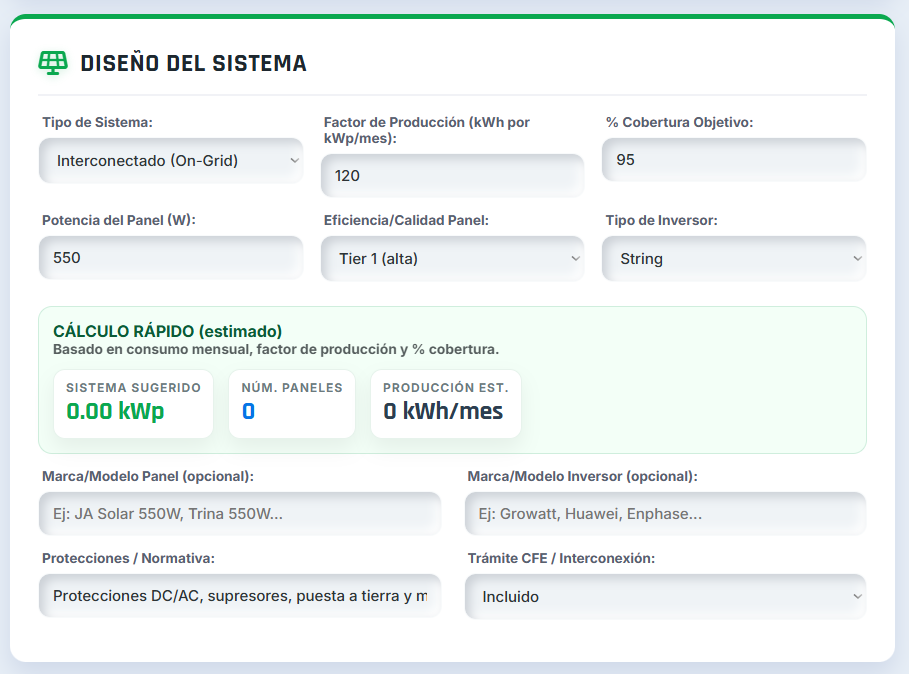 PRESUPUESTO PRO - TÉCNICO EN PANELES SOLARES