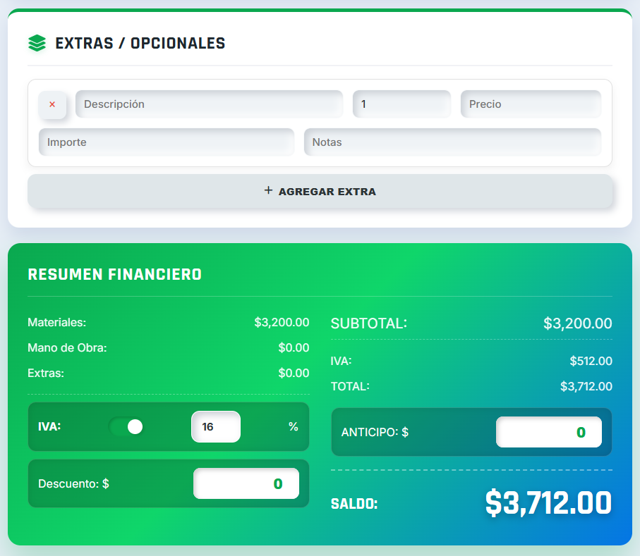 PRESUPUESTO PRO - TÉCNICO EN PANELES SOLARES