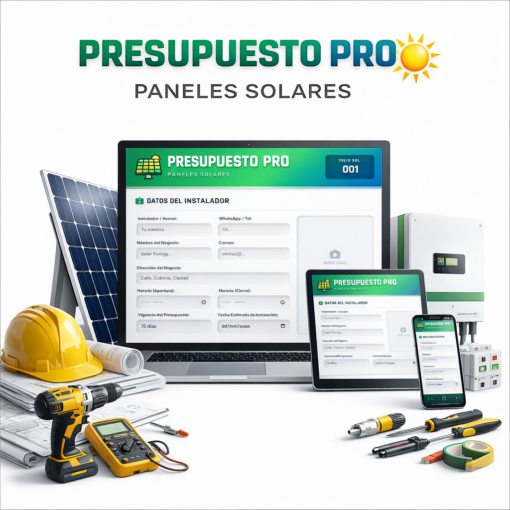 PRESUPUESTO PRO - TÉCNICO EN PANELES SOLARES