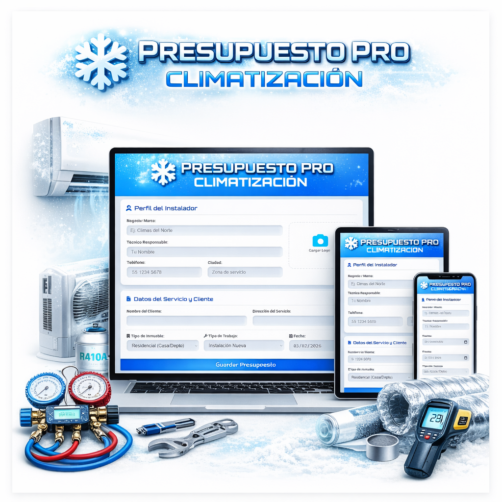 Presupuesto PRO | Técnicos en Climatización