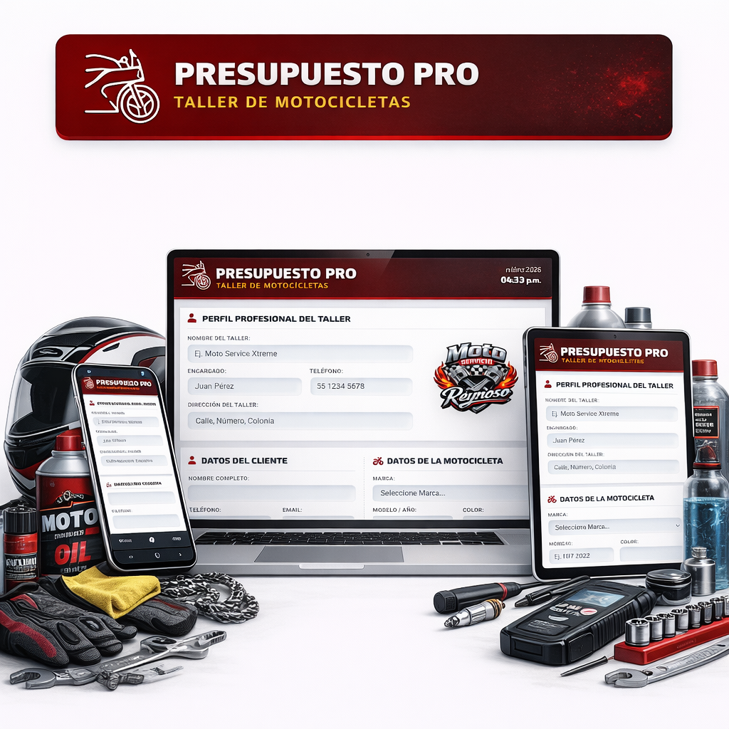 PRESUPUESTO PRO | TALLERES DE MOTOCICLETAS