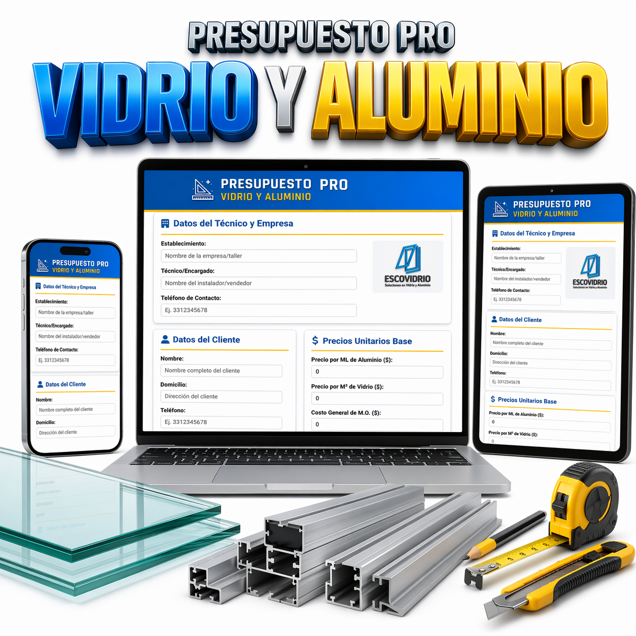 Presupuesto PRO | VIDRIO & ALUMINIO