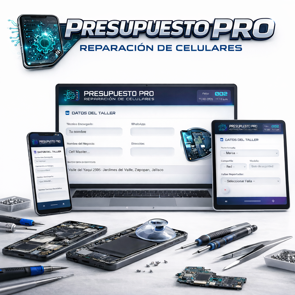 Presupuesto PRO | REPARACIÓN DE CELULARES