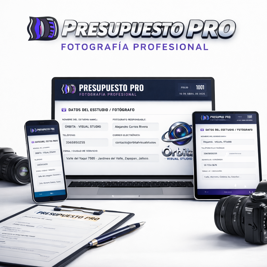PRESUPUESTO PRO | FOTÓGRAFÍA & VIDEO