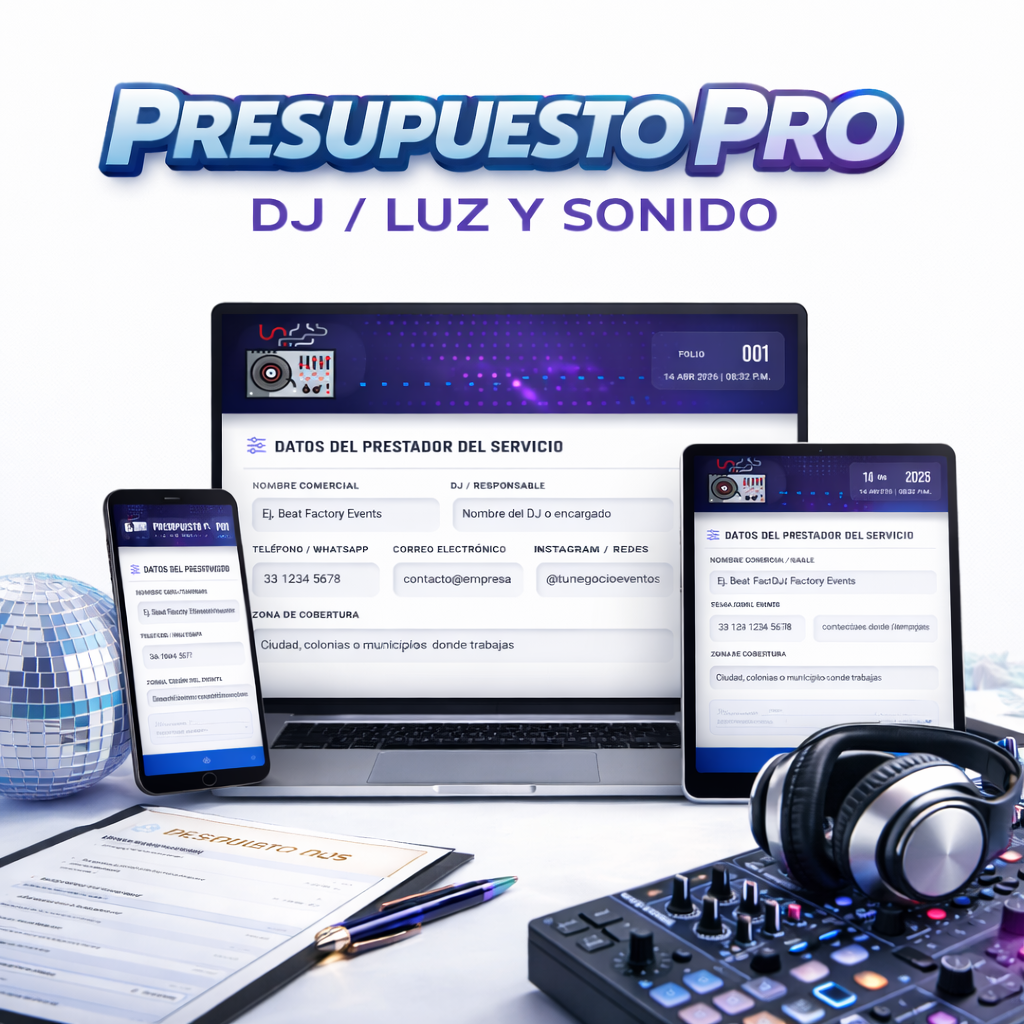 PRESUPUESTO PRO | DJ - LUZ & SONIDO