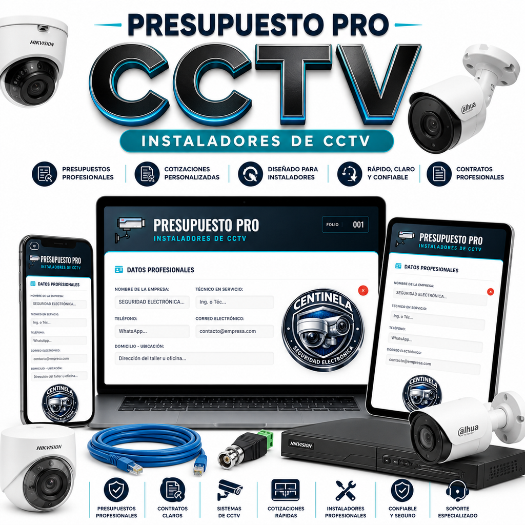 Presupuesto PRO | CCTV - INSTALADORES DE CÁMARAS
