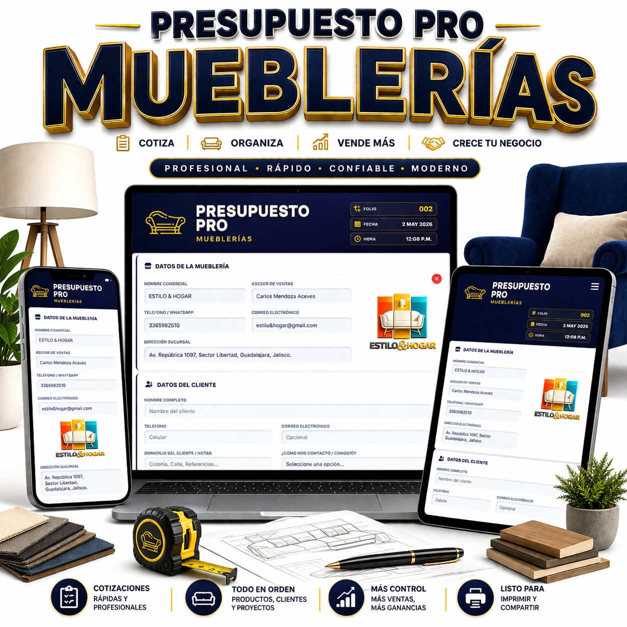 PRESUPUESTO PRO | MUEBLERÍAS