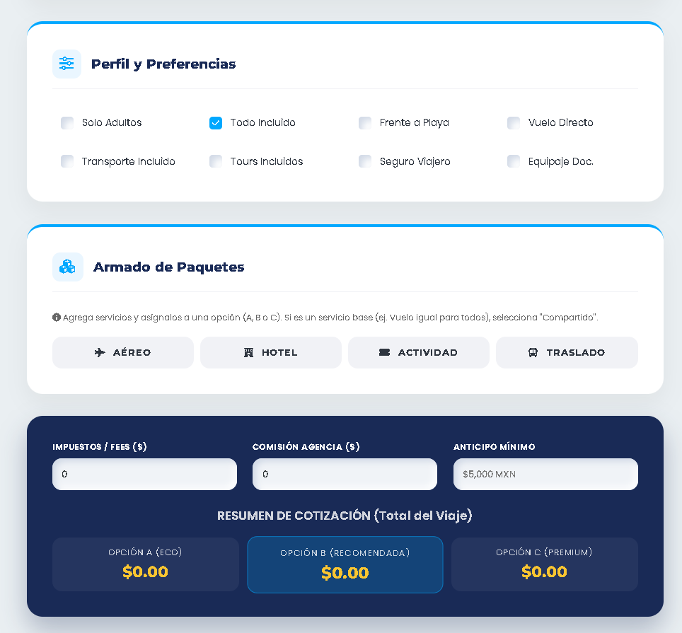 PRESUPUESTO PRO | AGENCIA DE VIAJES