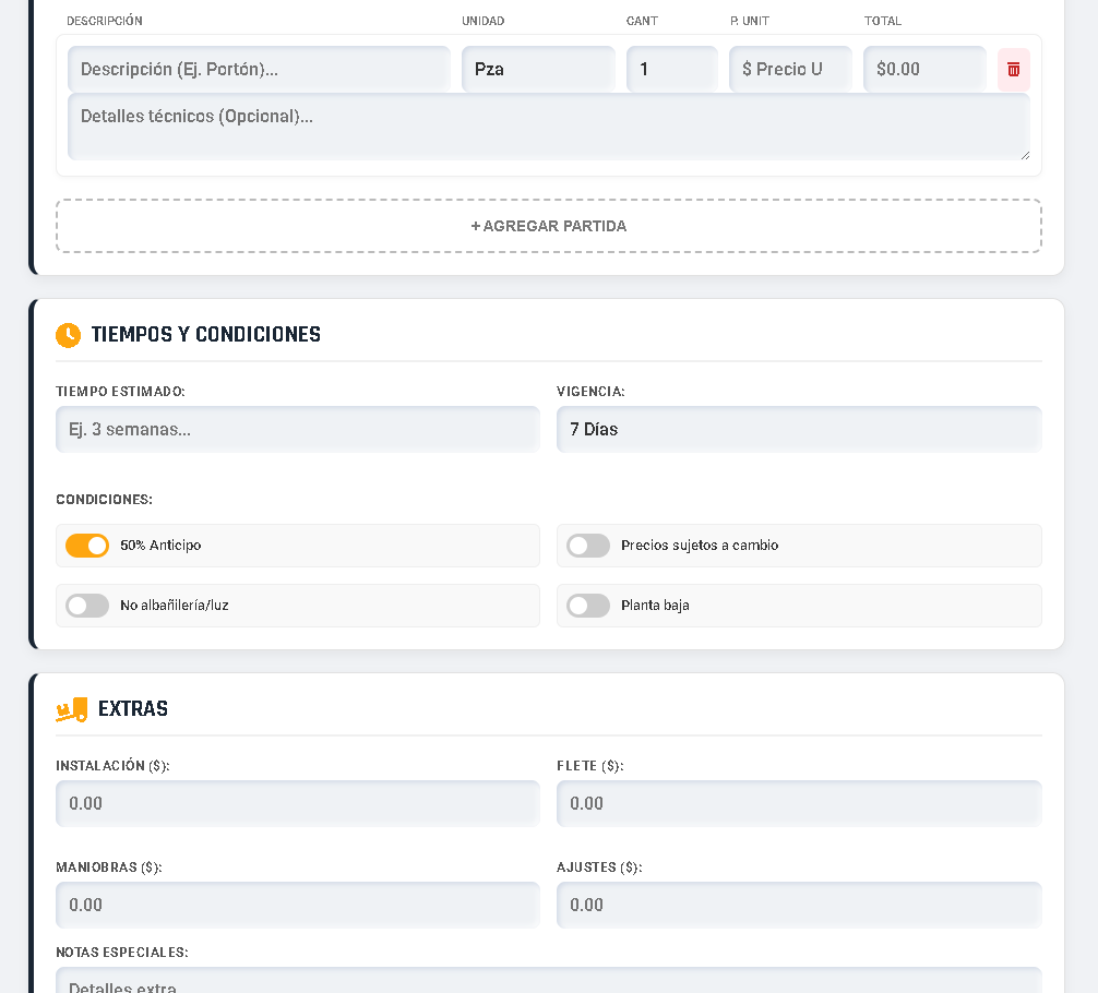 PRESUPUESTO PRO - HERRERÍA Y METALISTERÍA