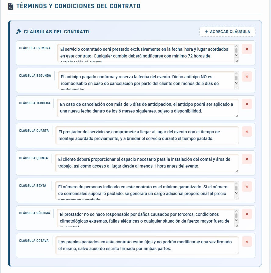 PRESUPUESTO PRO | TAQUIZAS PARA EVENTOS